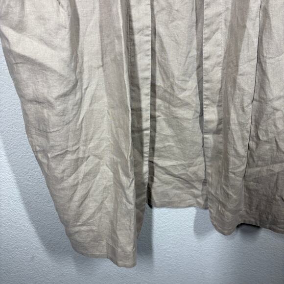 J Jill Womens Petite Large Linen Open Long Line Cardigan Tan Sandbar Half Sleeve - Picture 4 of 11